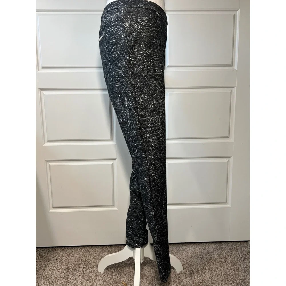 Michael Kors Women's Black White Paisley Print Legging‎ Jeggings Pants Size S